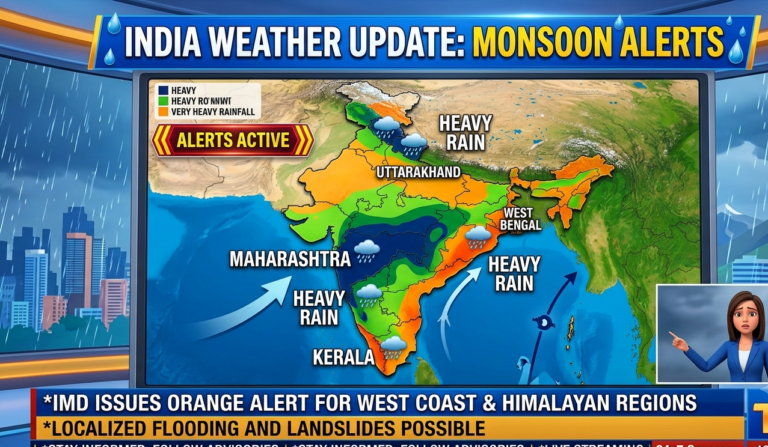 India Braces for Heavy Rain IMD Issues Alerts Across Several States